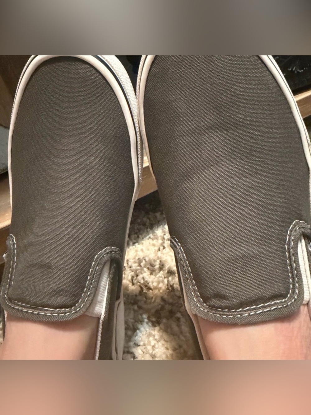 Vans Slip-On Sneakers - Gray & White - Picture 3 of 10